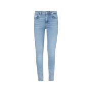 Højtaljede skinny jeans med ædelsten