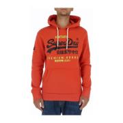 Herre Orange Print Sweatshirt