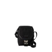 Sort Nylon Crossbody Taske