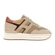 Beige Sneakers i Ruskind