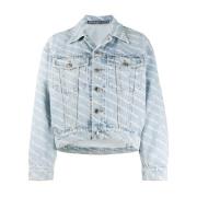 Logo-Print Denim Jakke