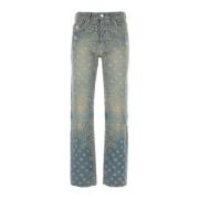 Broderede denim jeans