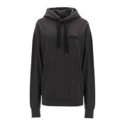 Oversized Hoodie med Logo Broderi