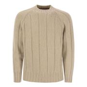 Flad Ribbet Kasjmir Sweater