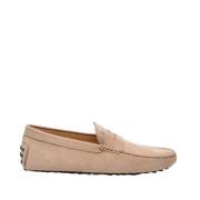 Beige Suede Moccasin