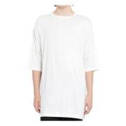 Cremefarvet Oversize Modal Bomuld T-Shirt