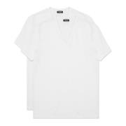 Ensfarvet 2 Pakke Logo T-shirt