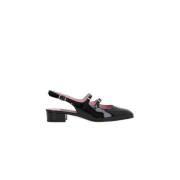 Sort Patentlæder Slingback Mary-Jane