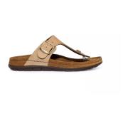 Læder Sandal til Kvinder - Beige