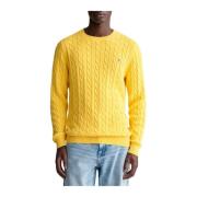 Bomuldskabel C-hals sweater