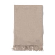 Beige Cashmere Frynset Tørklæde