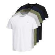 Klassisk Crew Neck T-Shirt 5 Pakke