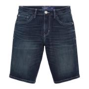 Lysvaskede Slim Fit Denim Shorts