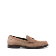 Kastanjebrune Ruskind Slip-On Sko