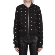 Studded Cotton Jersey Cardigan