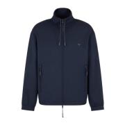 Travel Essentials full-zip sweatshirt in double jersey Navy