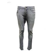 Slim Fit Lysegrå Jeans