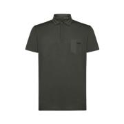 Bomulds polo shirt med lomme