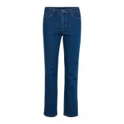 Kaffe Kavicky Straight Jeans Bukser Medium Blue Washed Denim