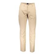 Beige Bomuld Jeans Bukser, 4 Lommebukser