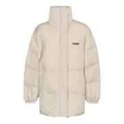 Logo-Applique Puffer Jakke Beige AW23