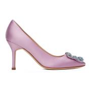 Silkesatin Pumps med 9 cm hæl