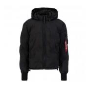 Stilfuld Hooded Logo Bomberjakke