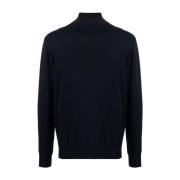 Blå Cashmere Turtle Neck Sweatshirt