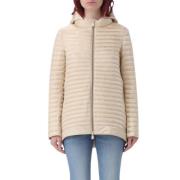 Beige Puffer Jakker