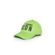 Grøn Bomuld Baseball Cap med Broderet Logo