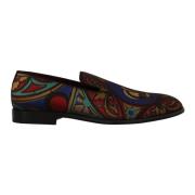 Multifarvet Jacquard Crown Loafers Sko