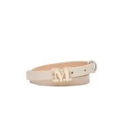 Leather monogram belt Pink