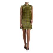 Chic Gul Houndstooth Strik Mini Nederdel