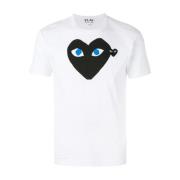 Hvid T-shirt med logo print