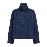 Denim Box Jacket med Flap Lommer