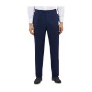 Navy Stretch Virgin Wool Bukser