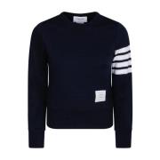 Marineblå Sweatshirt med Logo Patch