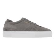 Grå Suede Platform Sneakers