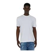 Rund Hals Slim Fit Trykt T-shirt