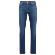 Slim Fit Mørkeblå Denim Jeans