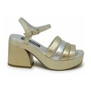 Guld Læder Platform Pumps SS24