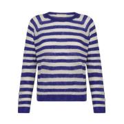 Stribet Lurex Sweater Perlesting