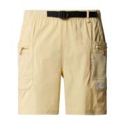 Beige Bælte Bermuda Shorts