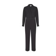 Sort Jumpsuit Viskose Polyester Kina Fremstillet