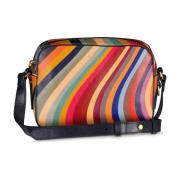 Stribet Crossbody Taske