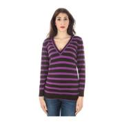 Lilla V-Neck Uld Sweater