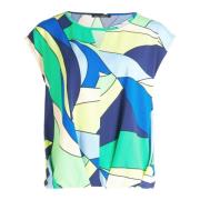 Elastisk Bluse Skjorte Blomsterprint