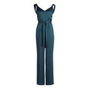 Blomstærmet ærmeløs jumpsuit