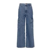 Denim Cargo Bukser Lige Ben