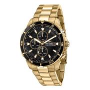 Chronograph ADV2500 Sort Guld Armbåndsur